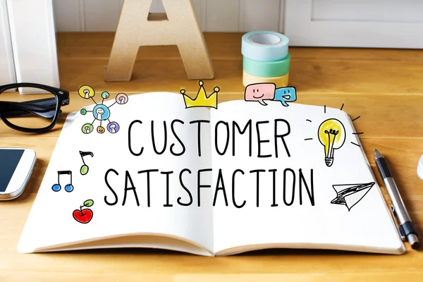 Customer Satisfaction concept with notebook — Stock Photo, Image