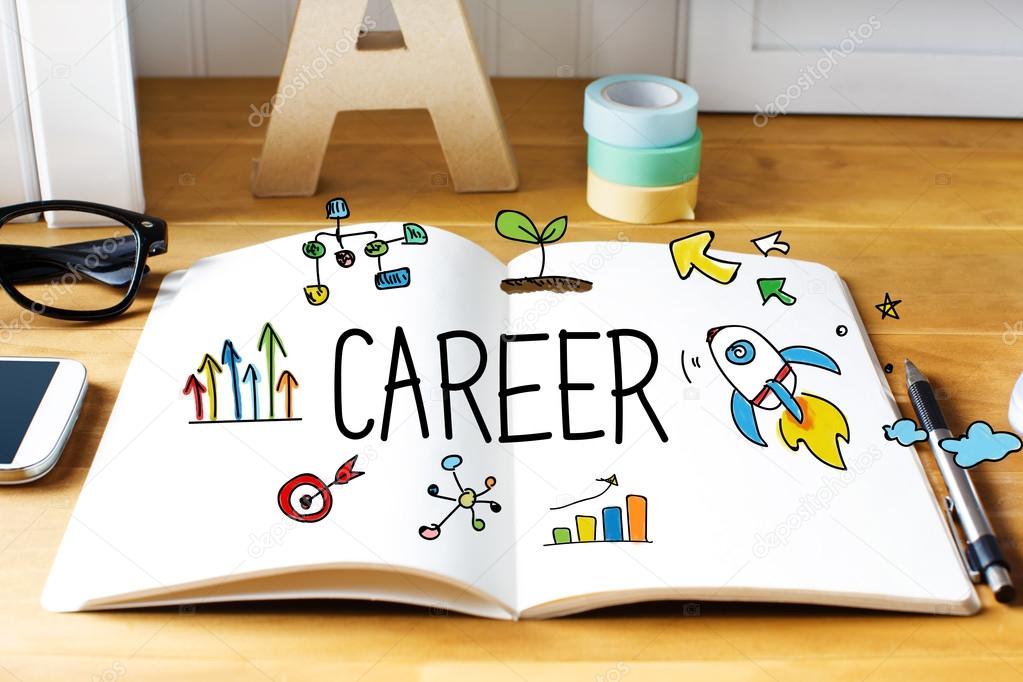 Career concept with notebook 