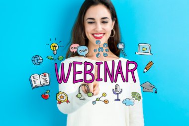 Webinar kavramı genç kadınla