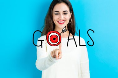 Genç kadın ile gol kavramı
