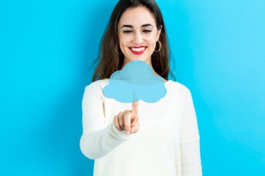 Cloud Computing kavramı genç kadınla