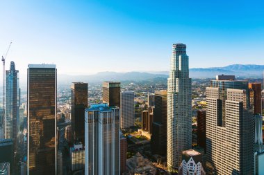 Los Angeles şehir merkezinin hava manzarası