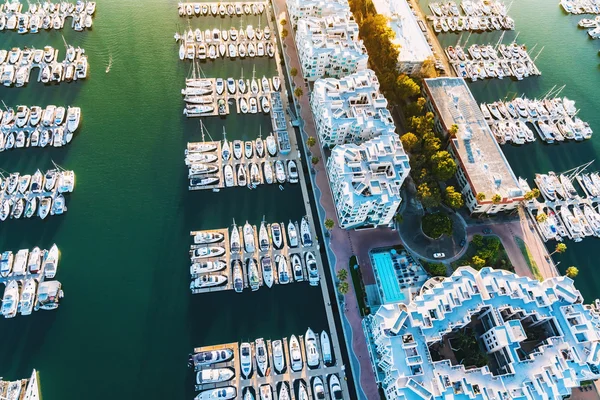 Vista aérea do porto de Marina del Rey — Fotografia de Stock