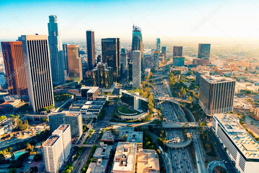 Aerial view of Downtown Los Angeles