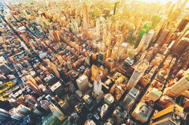 Havadan görünümü Manhattan New York