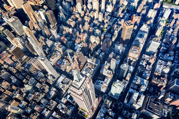 Luchtfoto van Midtown Manhattan New York City — Stockfoto