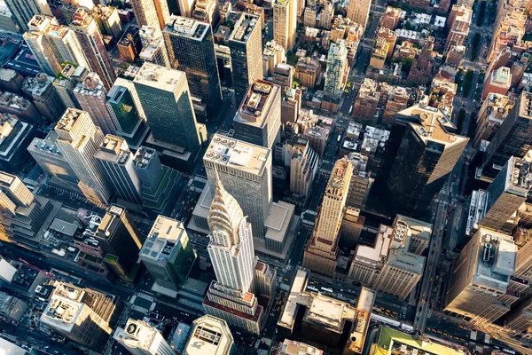 Luchtfoto van de Midtown Manhattan Ny — Stockfoto