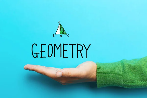Geometry concept with hand — Stock Photo, Image