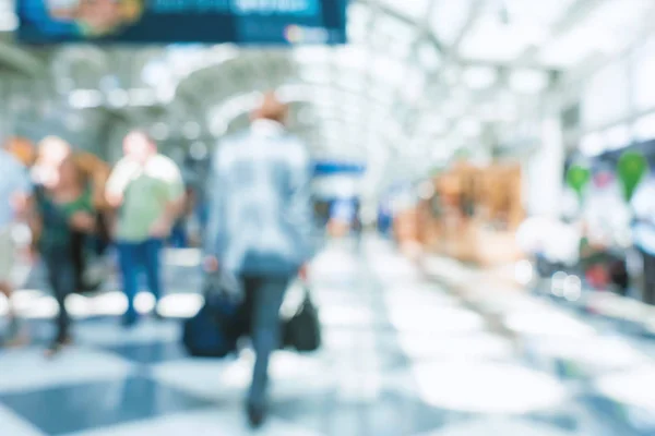 Blurred airport interior with people — Stock Photo, Image