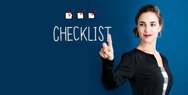 İş kadını konseptiyle denetim listesi 