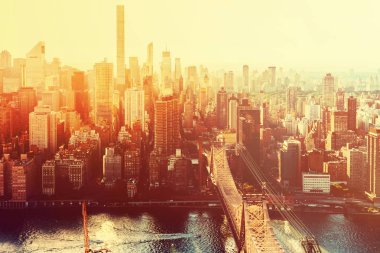 new york şehir silüeti havadan görünümü