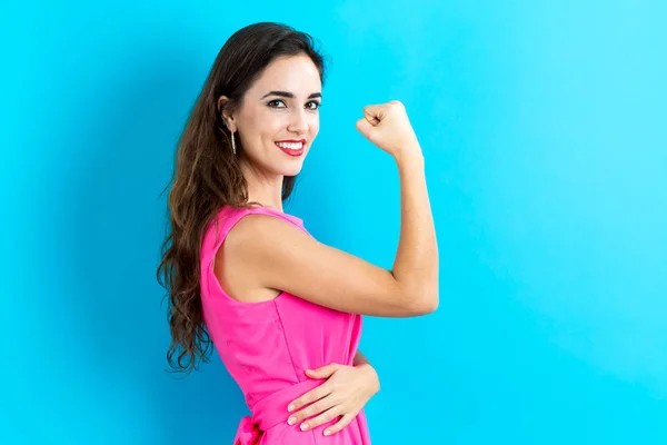 Mächtige junge Frau — Stockfoto