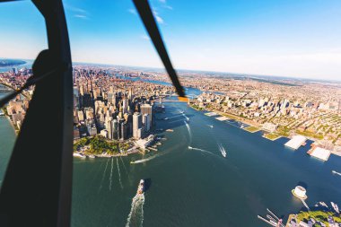 aşağı manhattan new york şehrinin havadan görünümü