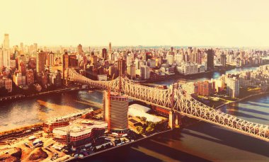 Doğu Nehri New York City Queensboro Köprüsü
