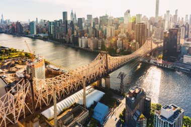 Queensboro Bridge over the East River in New York City clipart