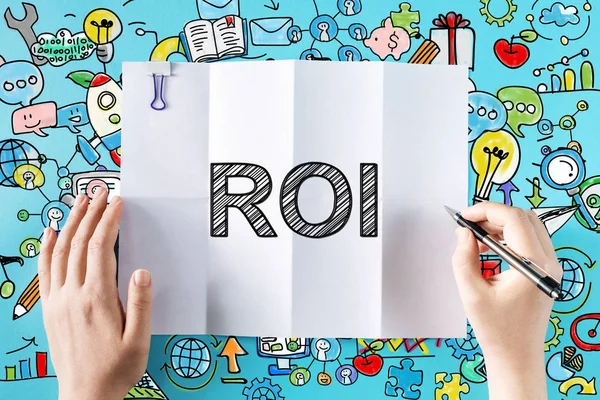 Roi-Text mit Händen — Stockfoto