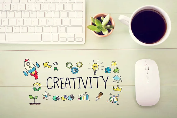 Creativity concept with workstation — Stock Photo, Image