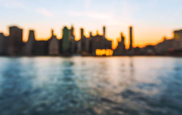 Vista sfocata dello skyline di NY — Foto Stock