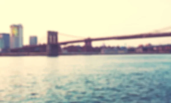Vista borrosa del horizonte de NY — Foto de Stock