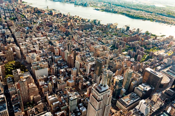 Vista aérea de Midtown Manhattan Nueva York —  Fotos de Stock