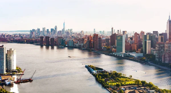 Letecký pohled na panorama new Yorku — Stock fotografie