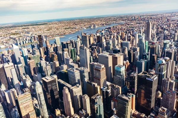 Vista aérea de Times Square New York CIty al atardecer — Foto de Stock