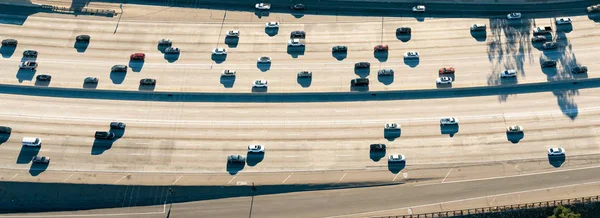 Letecký pohled na křižovatky dálnice v Los Angeles — Stock fotografie