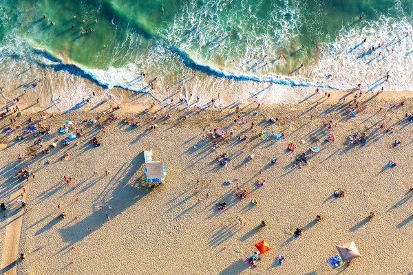 Santa Monica beach yukarıdan — Stok fotoğraf
