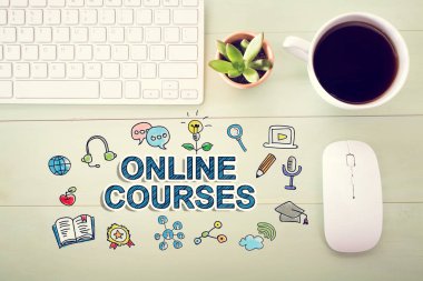 Online Kurslar kavramı ile iş istasyonu