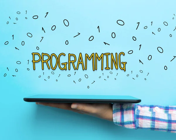 タブレットでのプログラミング概念 — ストック写真