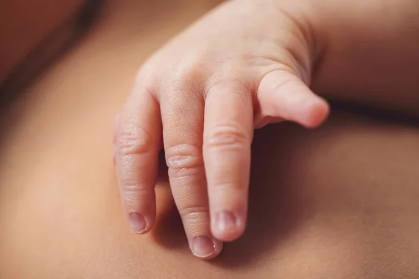Hand eines neugeborenen Säuglings aus nächster Nähe — Stockfoto