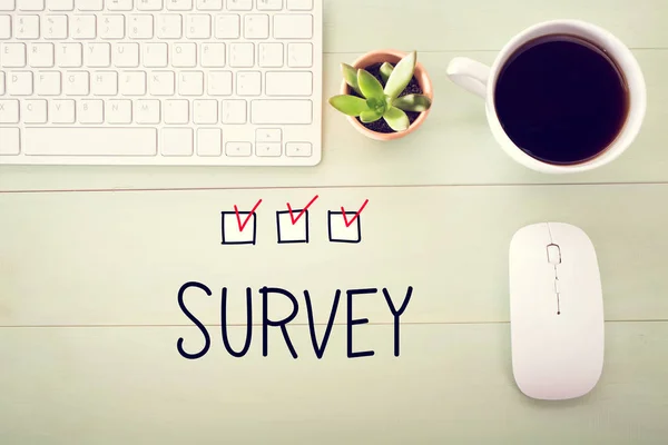 Survey concept with workstation — Stock Photo, Image