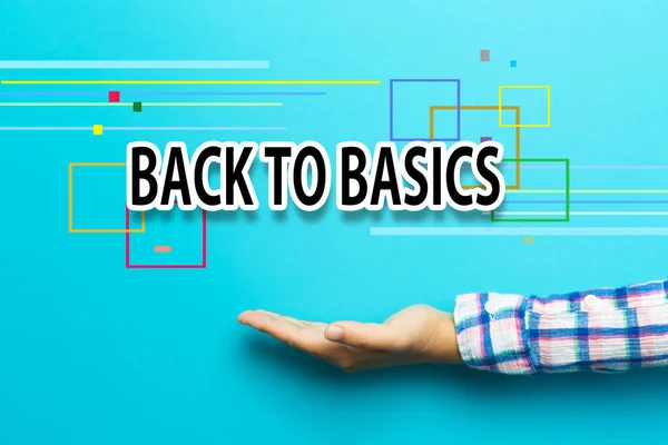 Back To Basics concept with hand — Stock Photo, Image