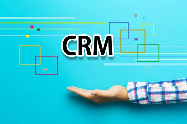 Концепция CRM вручную — стоковое фото