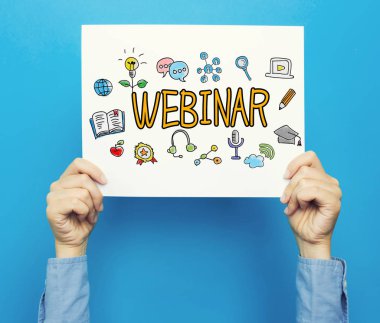 Webinar metin beyaz poster