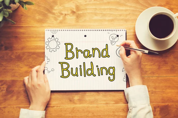 Brand Building testo con persona — Foto Stock