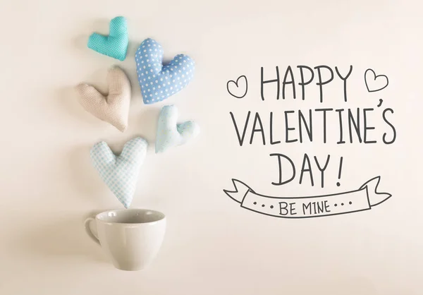 Послание на День Святого Валентина с подушками — стоковое фото