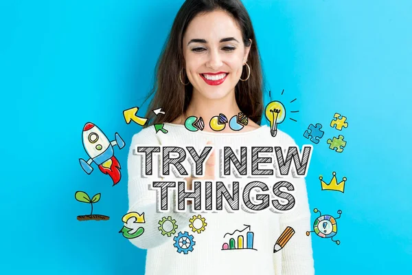 Try New Things text