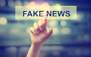 Fake News concept with hand clipart