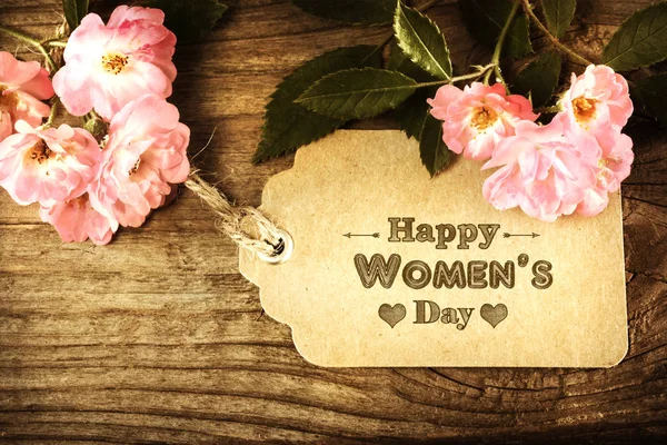 Women Day message label — Stock Photo, Image