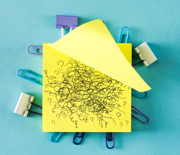 Doodle na notatkę programu Sticky Notes — Zdjęcie stockowe