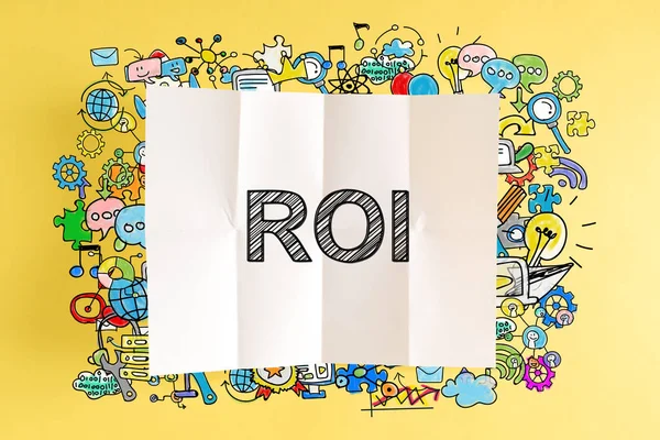 Texto ROI con ilustraciones —  Fotos de Stock