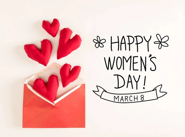 Women Day message with cushions — Stock Photo, Image