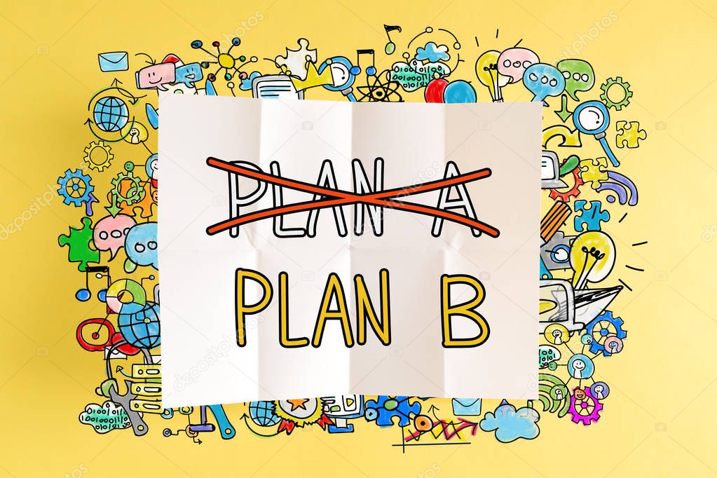 Plan B text with illustrations