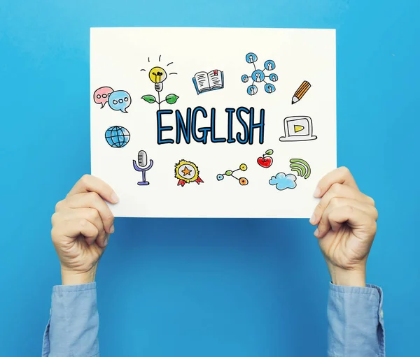 English text on white poster — Stock Photo, Image