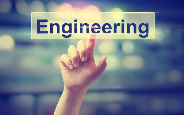 Engineering concept met hand — Stockfoto