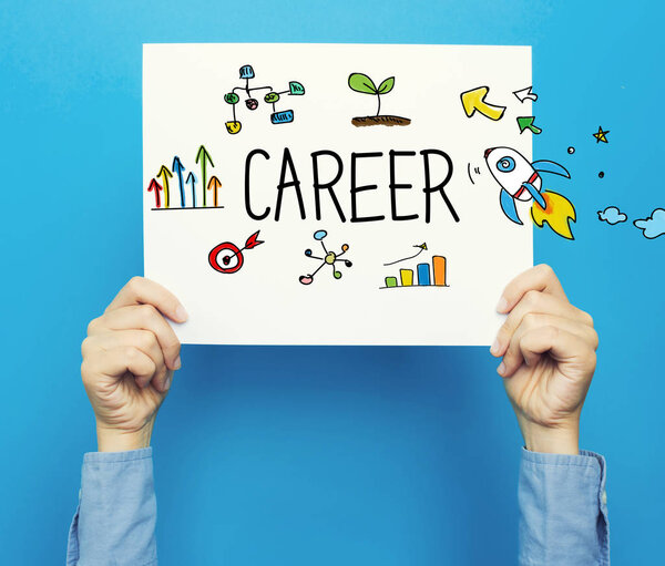 Career text on white poster