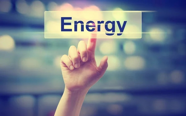 Energy concept with hand — Stock Photo, Image