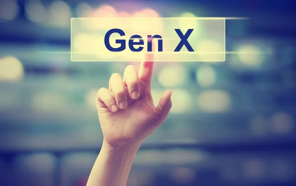 Gen X concept met hand — Stockfoto