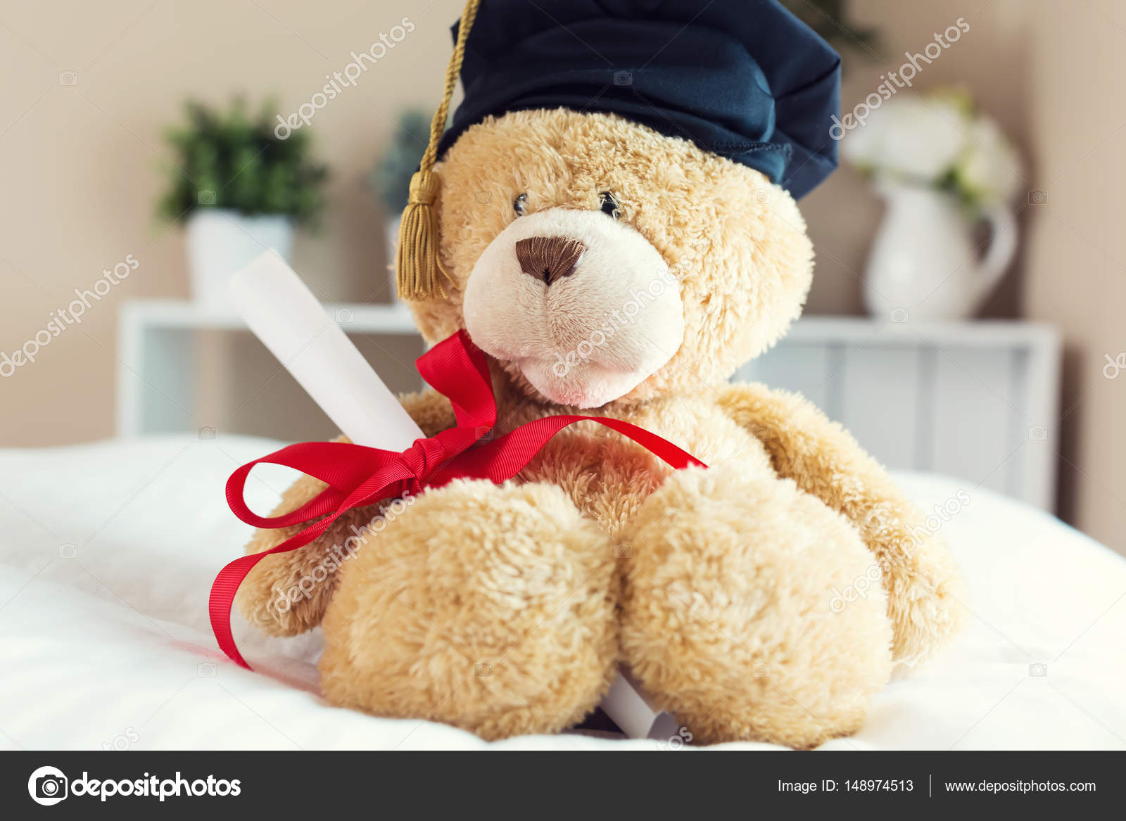 teddy bear graduation cap